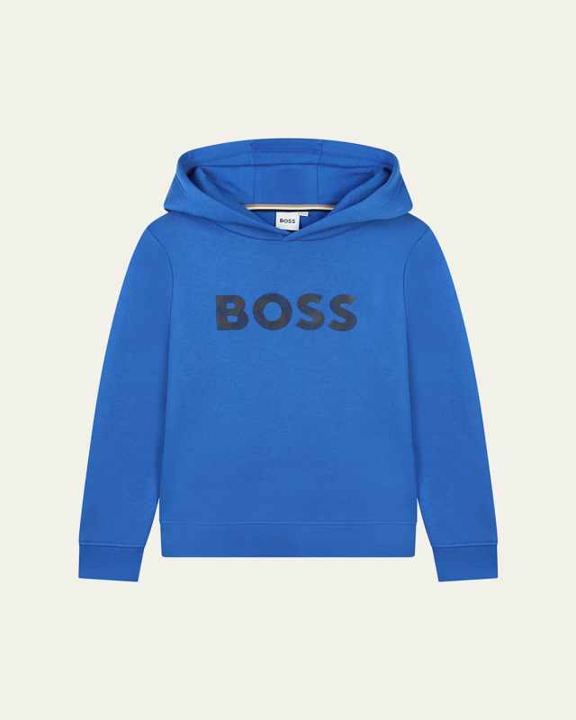 Boy's Logo-Print Hoodie, Size 6-12